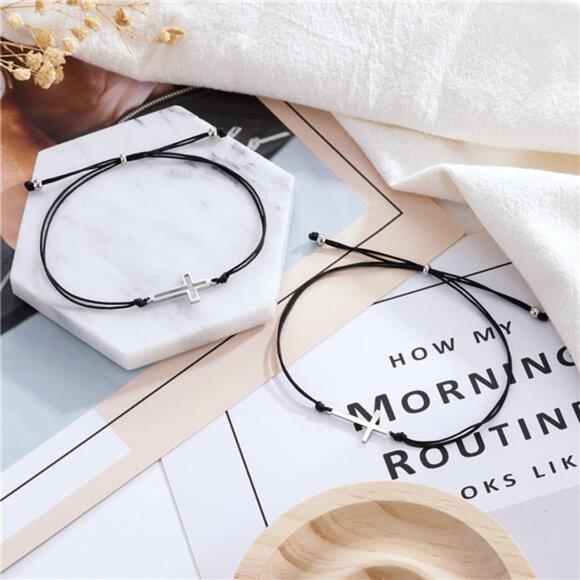 Pinky Promise Matching Relationship Bracelets For Friends Couple Family - Picture 4 of 8